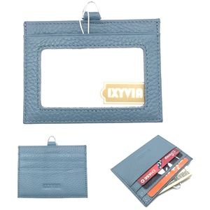 IXYVIA Horizontal Leather ID, Badge card Holder